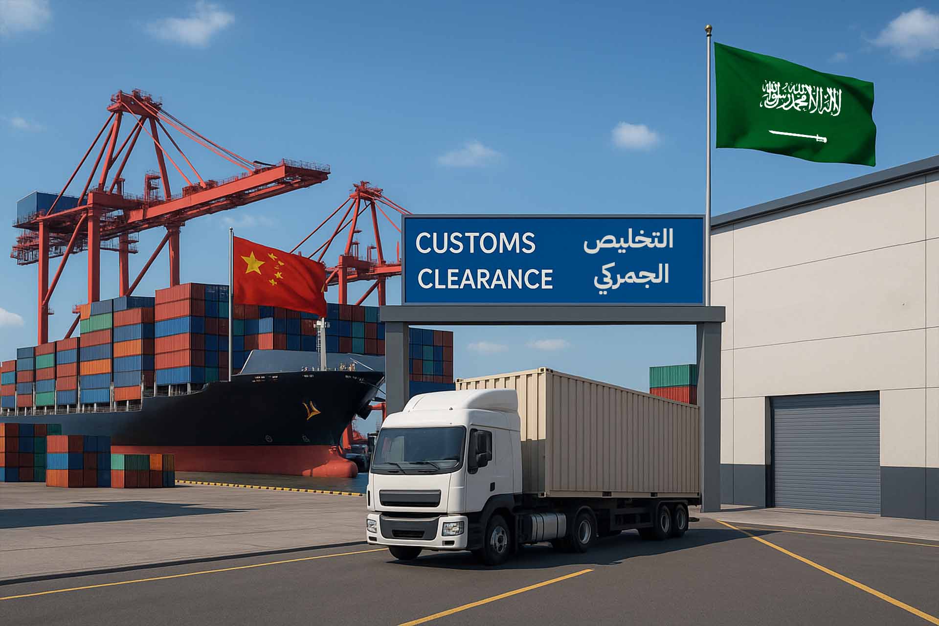 التخليص الجمركي من الصين إلى السعودية